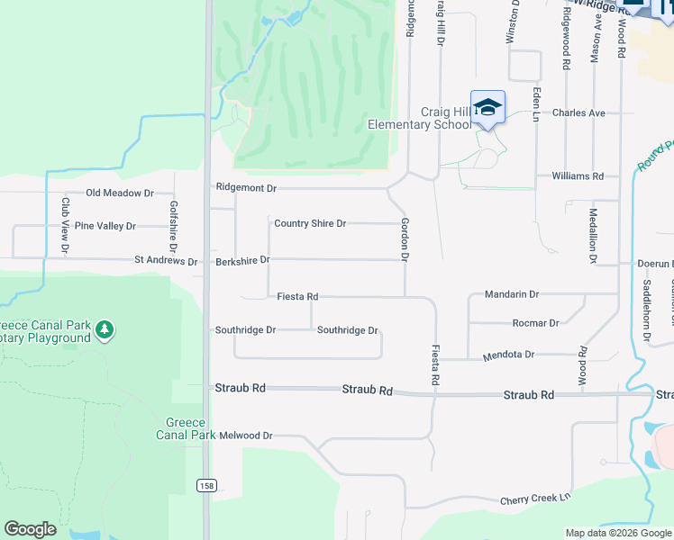 map of restaurants, bars, coffee shops, grocery stores, and more near 302 Fiesta Road in Rochester