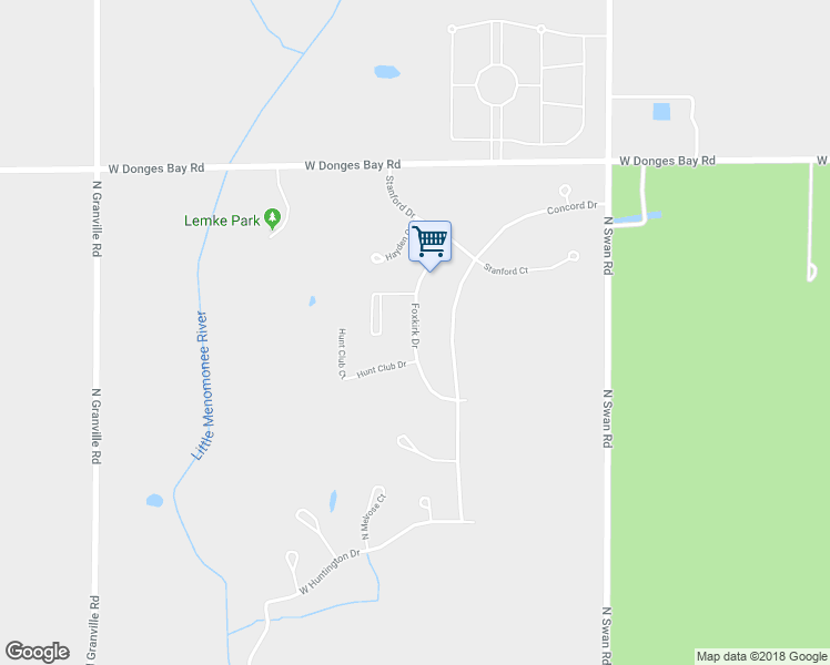 map of restaurants, bars, coffee shops, grocery stores, and more near 10198 Foxkirk Drive in Mequon