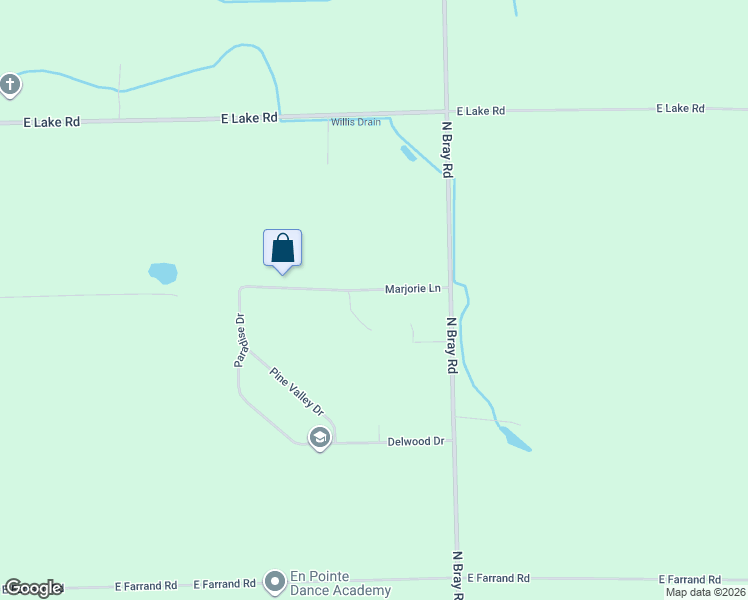 map of restaurants, bars, coffee shops, grocery stores, and more near 2456 Marjorie Lane in Clio