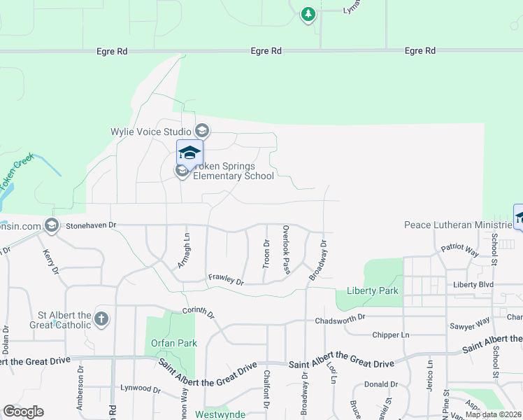 map of restaurants, bars, coffee shops, grocery stores, and more near 1824 Stonehaven Drive in Sun Prairie