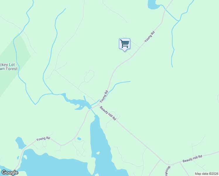 map of restaurants, bars, coffee shops, grocery stores, and more near 239 Young Road in Barrington