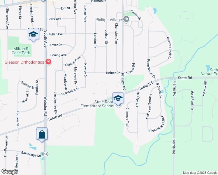 map of restaurants, bars, coffee shops, grocery stores, and more near 1074 Christy Lane in Webster