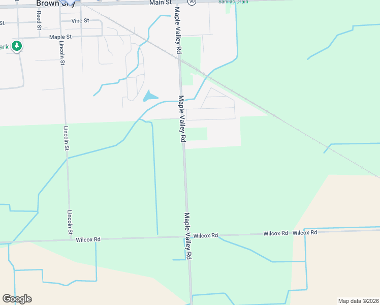 map of restaurants, bars, coffee shops, grocery stores, and more near 7201 Maple Valley Road in Brown City