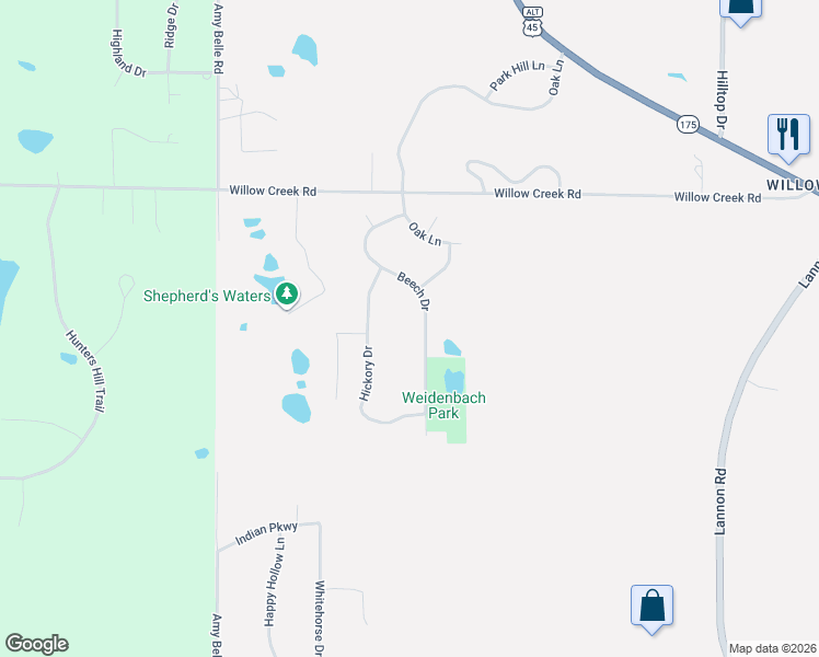 map of restaurants, bars, coffee shops, grocery stores, and more near W213N10189 Beech Drive in Colgate