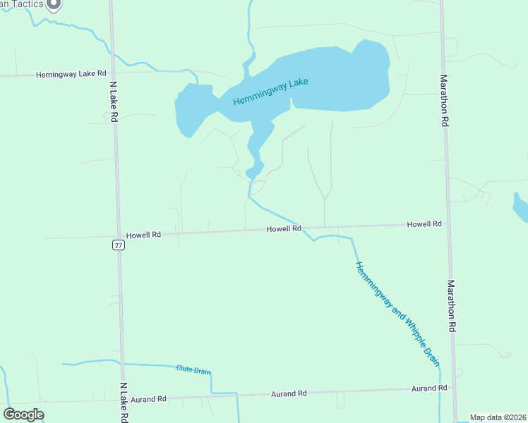 map of restaurants, bars, coffee shops, grocery stores, and more near 4800 Howell Road in Otter Lake