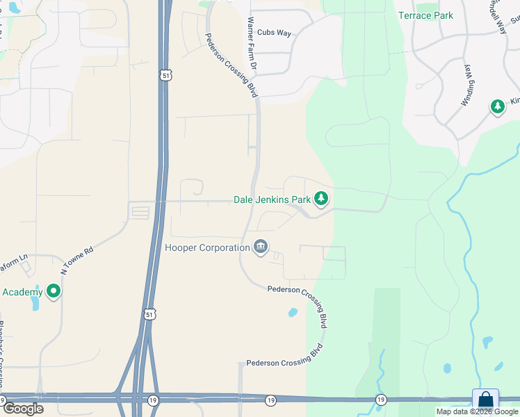 map of restaurants, bars, coffee shops, grocery stores, and more near Bear Tree Parkway in DeForest