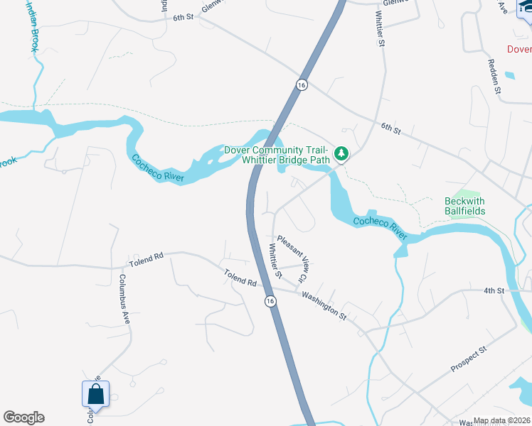 map of restaurants, bars, coffee shops, grocery stores, and more near 87 Addison Place in Dover