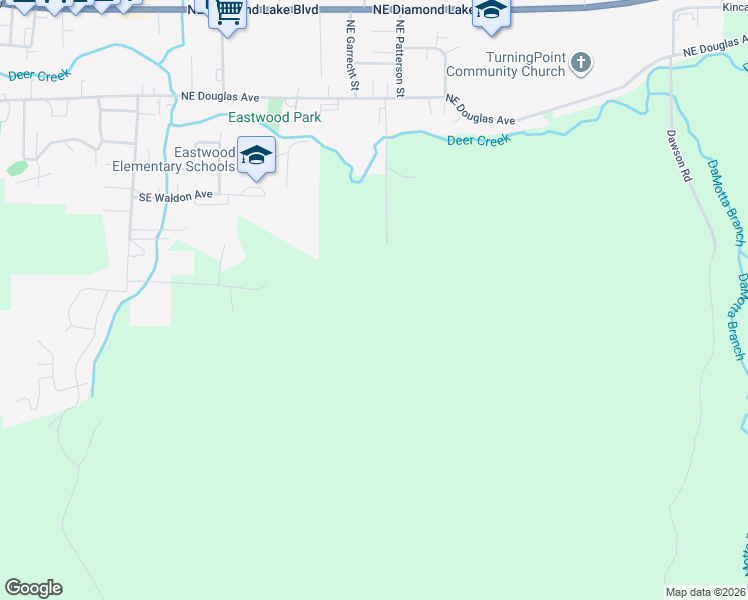 map of restaurants, bars, coffee shops, grocery stores, and more near 420 Northeast Pearce Road in Roseburg
