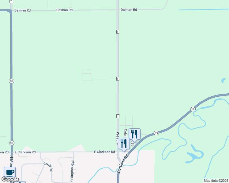 map of restaurants, bars, coffee shops, grocery stores, and more near N269 County Road I in Waterloo