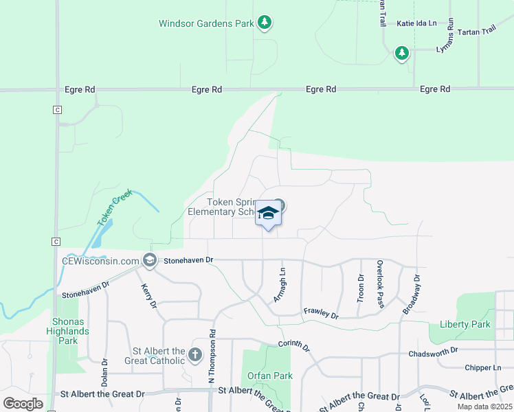 map of restaurants, bars, coffee shops, grocery stores, and more near 1549 North Thompson Road in Sun Prairie