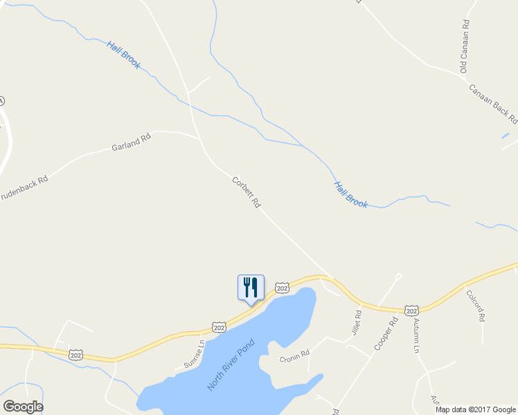 map of restaurants, bars, coffee shops, grocery stores, and more near Canaan Rd in Barrington