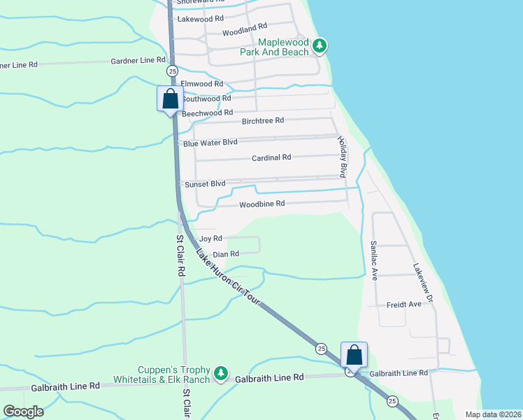map of restaurants, bars, coffee shops, grocery stores, and more near 7386 Woodbine Road in Lexington