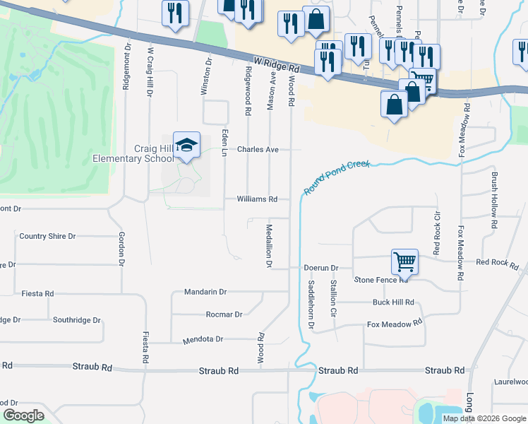 map of restaurants, bars, coffee shops, grocery stores, and more near 10 Medallion Drive in Rochester