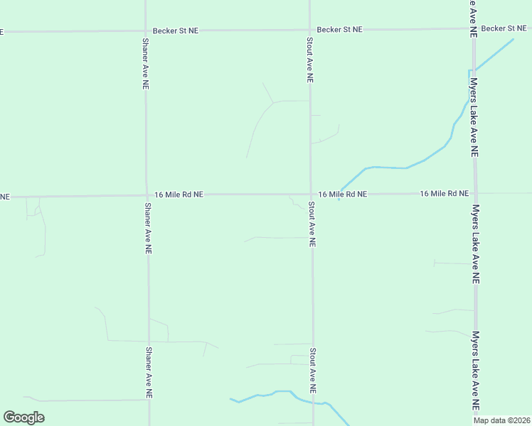 map of restaurants, bars, coffee shops, grocery stores, and more near 6668 16 Mile Road Northeast in Cedar Springs