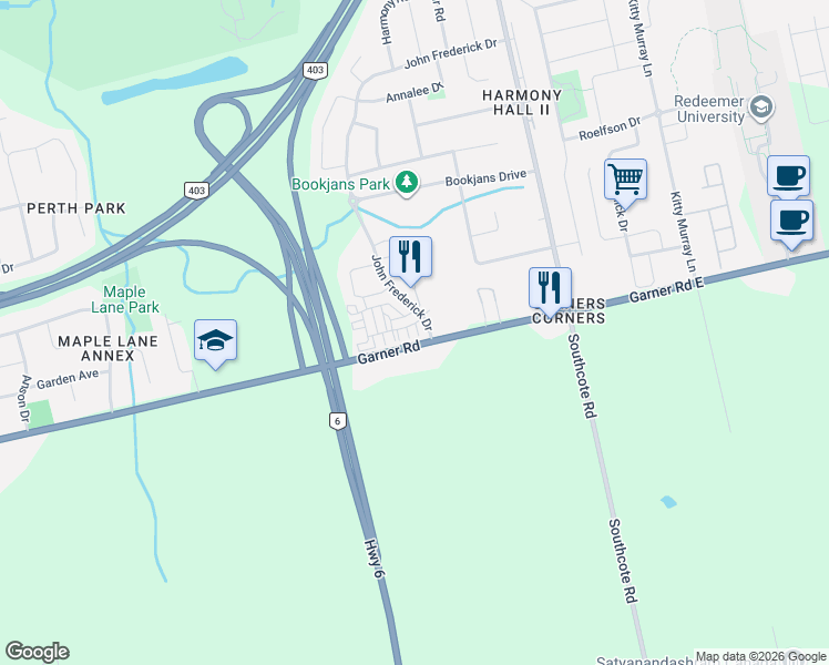map of restaurants, bars, coffee shops, grocery stores, and more near 4 Andruss Lane in Hamilton