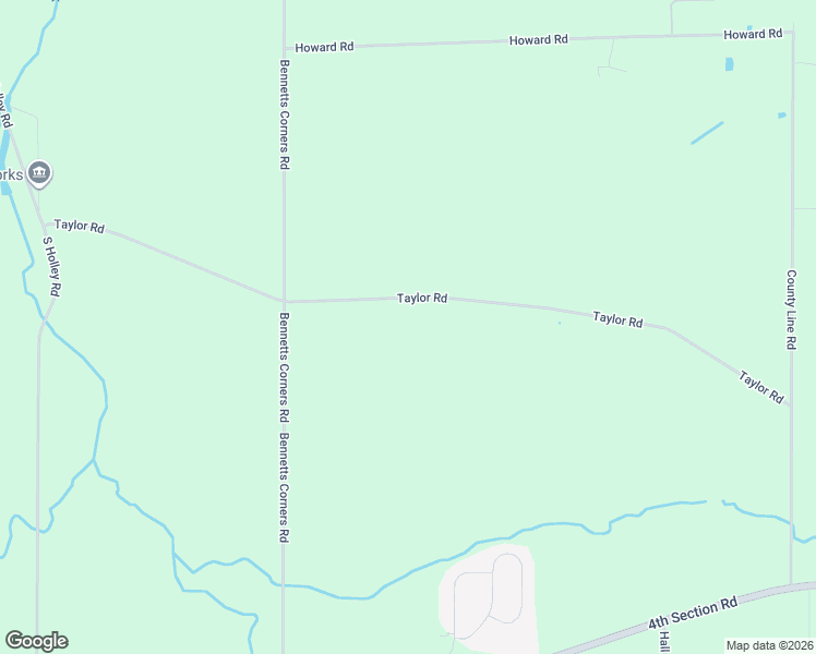 map of restaurants, bars, coffee shops, grocery stores, and more near 17078 Taylor Road in Holley