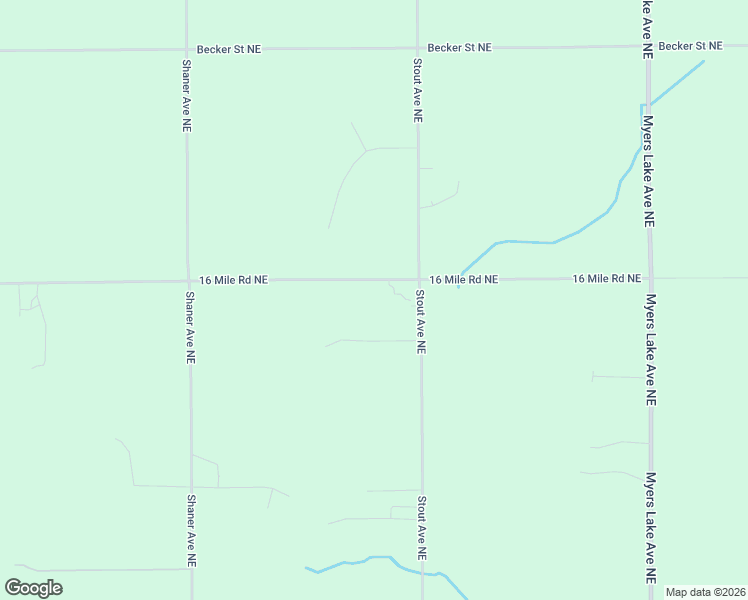 map of restaurants, bars, coffee shops, grocery stores, and more near 6668 16 Mile Road Northeast in Cedar Springs