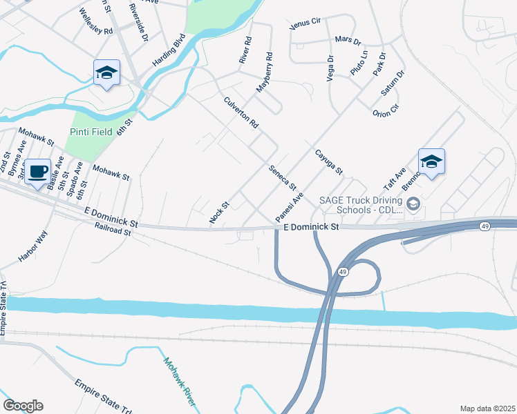 map of restaurants, bars, coffee shops, grocery stores, and more near 209 Gansevoort Avenue in Rome