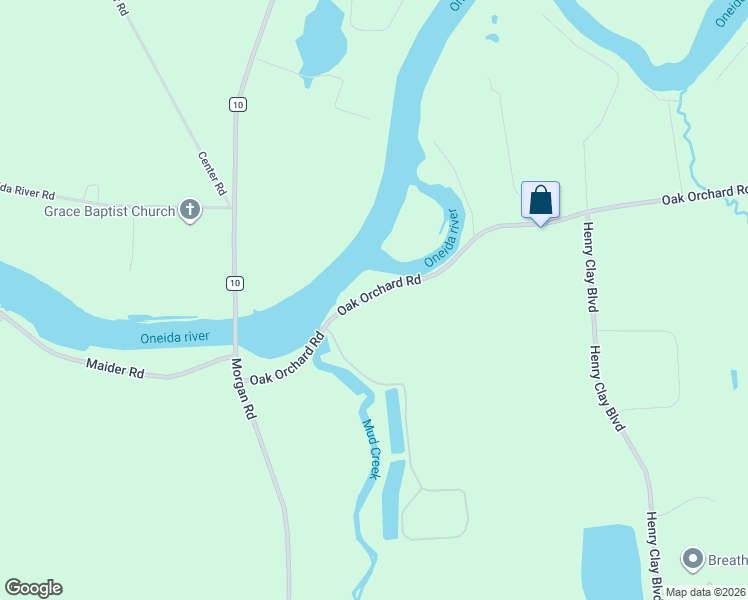 map of restaurants, bars, coffee shops, grocery stores, and more near 4339 Oak Orchard Road in Clay