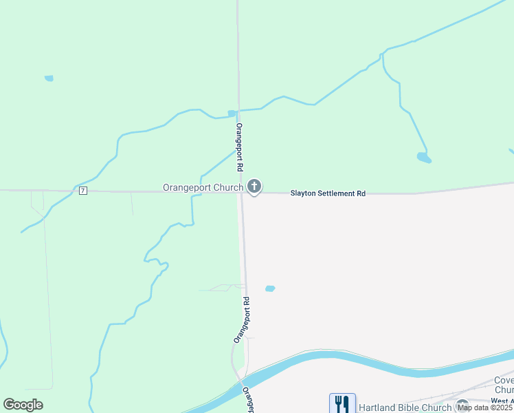 map of restaurants, bars, coffee shops, grocery stores, and more near 7700 Slayton Settlement Road in Gasport