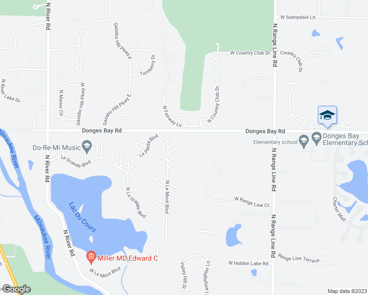 map of restaurants, bars, coffee shops, grocery stores, and more near 3311 West Alsace Court in Mequon