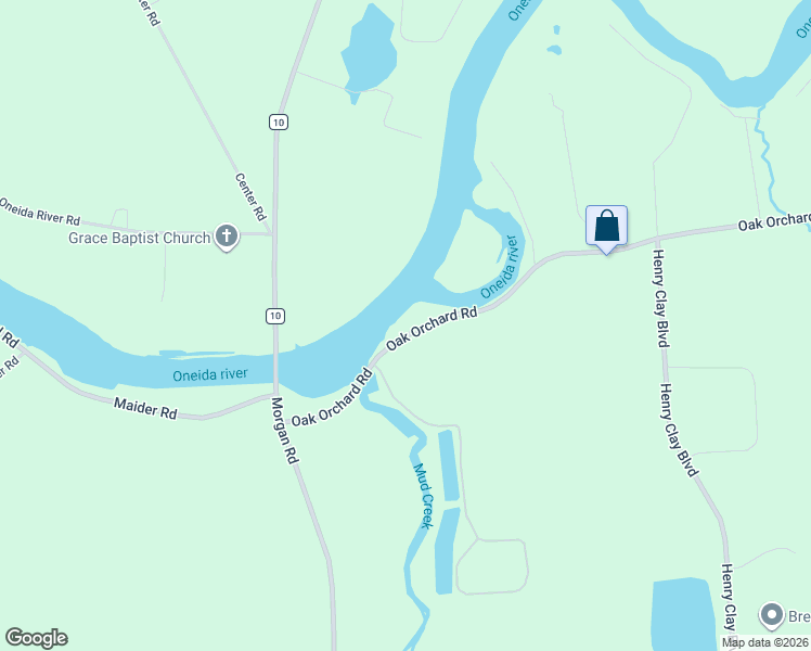 map of restaurants, bars, coffee shops, grocery stores, and more near 4339 Oak Orchard Road in Clay
