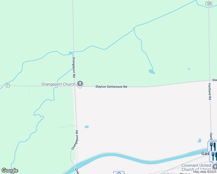 map of restaurants, bars, coffee shops, grocery stores, and more near 7700-7946 Slayton Settlement Road in Gasport
