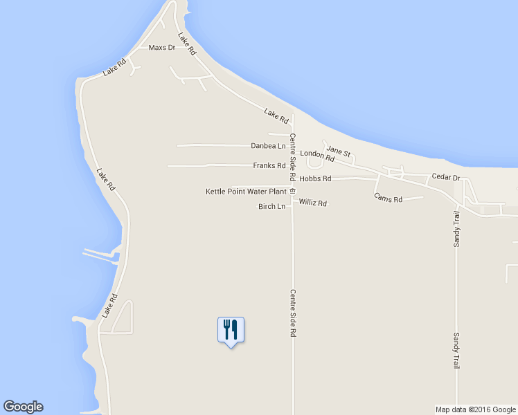map of restaurants, bars, coffee shops, grocery stores, and more near 6101 Birch Lane in Lambton County