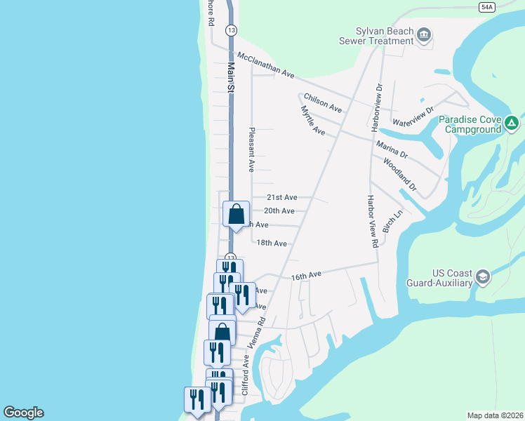 map of restaurants, bars, coffee shops, grocery stores, and more near 320 19th Avenue in Blossvale