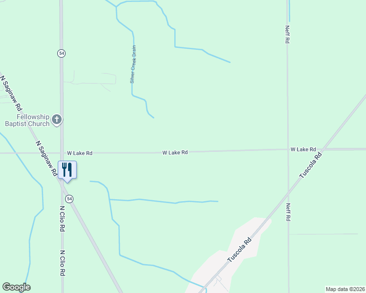 map of restaurants, bars, coffee shops, grocery stores, and more near 2219 West Lake Road in Clio