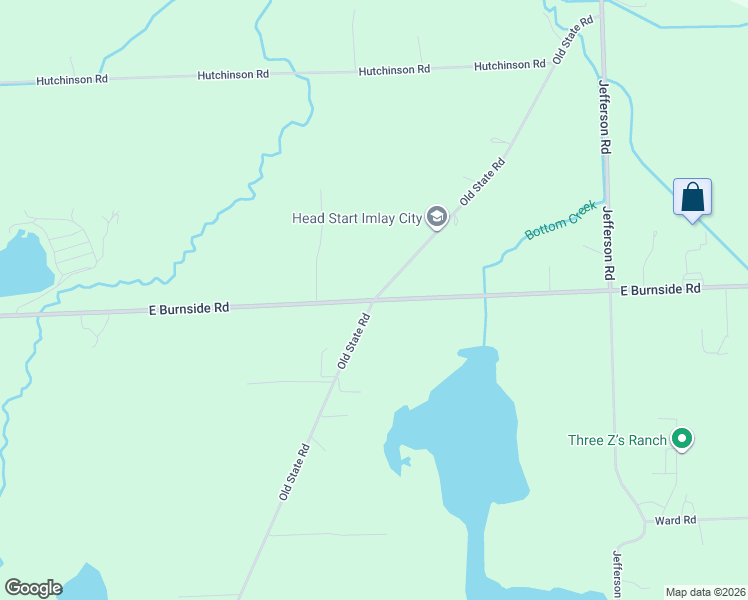 map of restaurants, bars, coffee shops, grocery stores, and more near 6000 Old State Road in North Branch