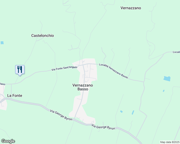 map of restaurants, bars, coffee shops, grocery stores, and more near 12A Via delle Vigne in Vernazzano Basso