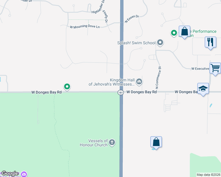 map of restaurants, bars, coffee shops, grocery stores, and more near 7626 West Donges Bay Road in Mequon