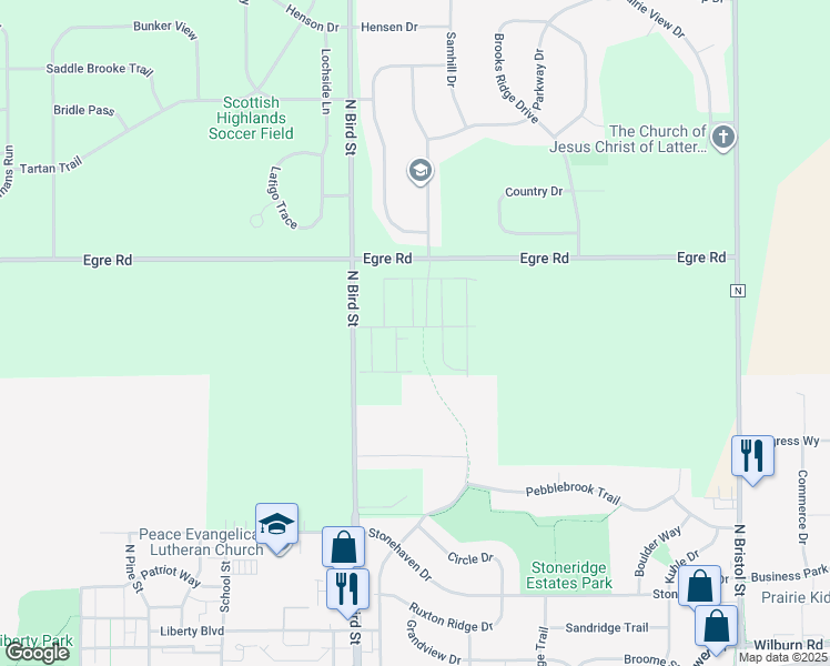map of restaurants, bars, coffee shops, grocery stores, and more near in Sun Prairie