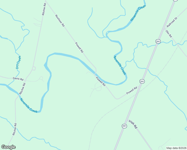 map of restaurants, bars, coffee shops, grocery stores, and more near 7123 Powell Road in Stittville