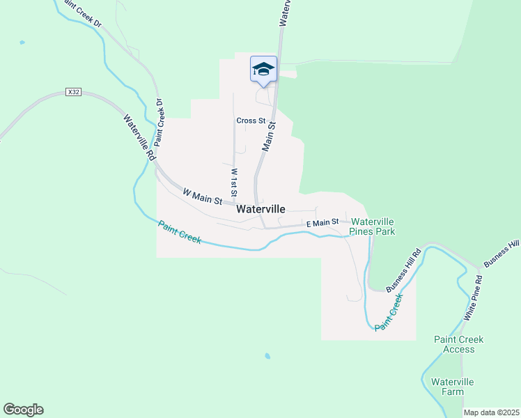 map of restaurants, bars, coffee shops, grocery stores, and more near in Waterville