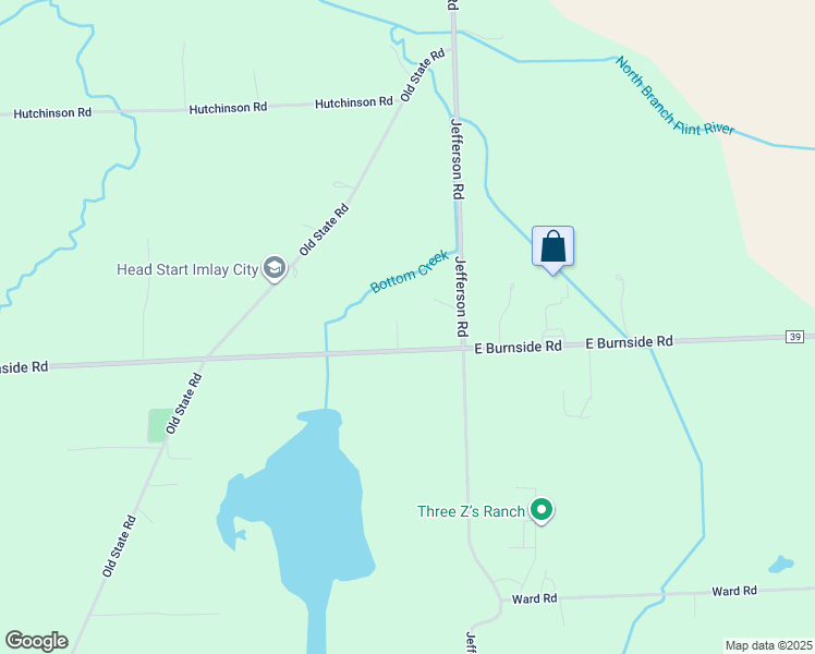 map of restaurants, bars, coffee shops, grocery stores, and more near 3945 East Burnside Road in North Branch