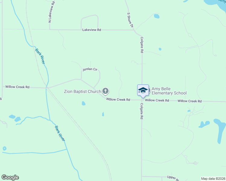 map of restaurants, bars, coffee shops, grocery stores, and more near 3340 Willow Creek Road in Colgate