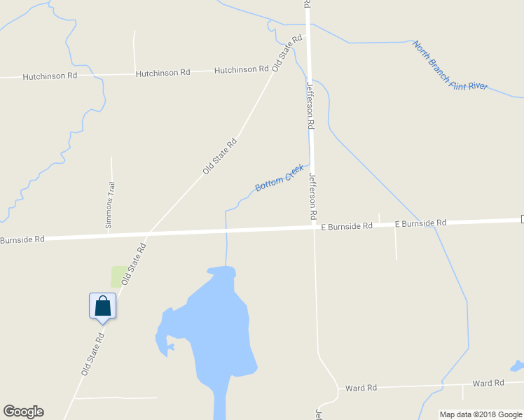map of restaurants, bars, coffee shops, grocery stores, and more near 3945 East Burnside Road in North Branch
