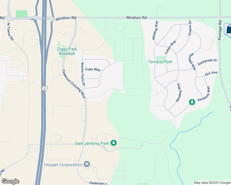 map of restaurants, bars, coffee shops, grocery stores, and more near 4089 Royal View Drive in DeForest