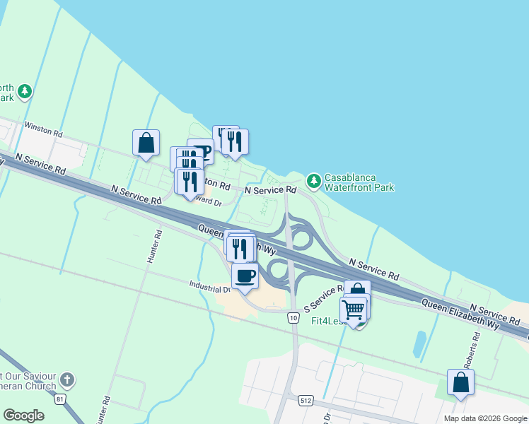 map of restaurants, bars, coffee shops, grocery stores, and more near in Grimsby