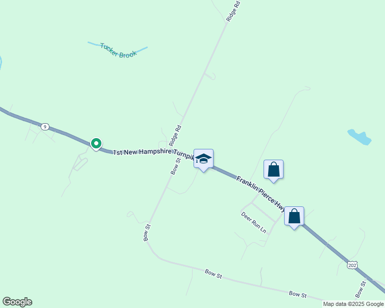 map of restaurants, bars, coffee shops, grocery stores, and more near 526 1st New Hampshire Turnpike in Northwood