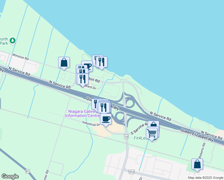 map of restaurants, bars, coffee shops, grocery stores, and more near in Grimsby