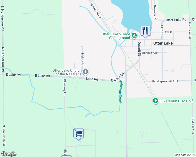 map of restaurants, bars, coffee shops, grocery stores, and more near 12440 Lake Road in Otisville