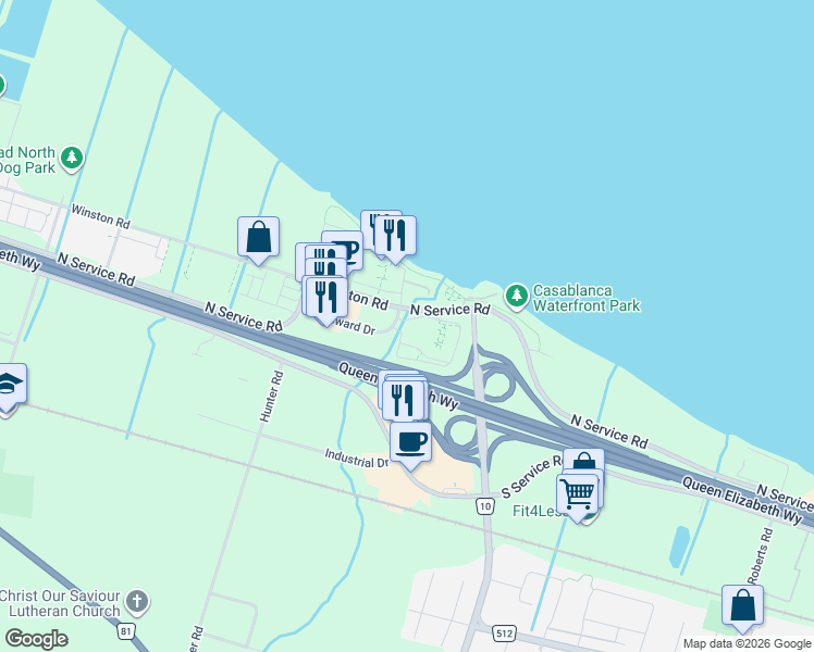 map of restaurants, bars, coffee shops, grocery stores, and more near in Grimsby