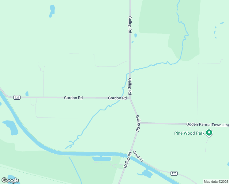 map of restaurants, bars, coffee shops, grocery stores, and more near 16 Gordon Road in Spencerport