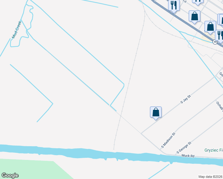 map of restaurants, bars, coffee shops, grocery stores, and more near 6081 Muck Road in Rome