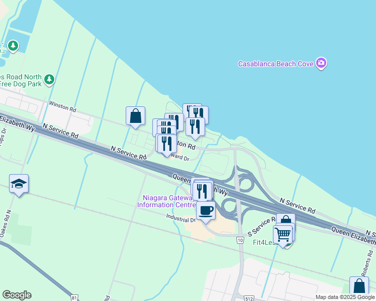 map of restaurants, bars, coffee shops, grocery stores, and more near in Grimsby