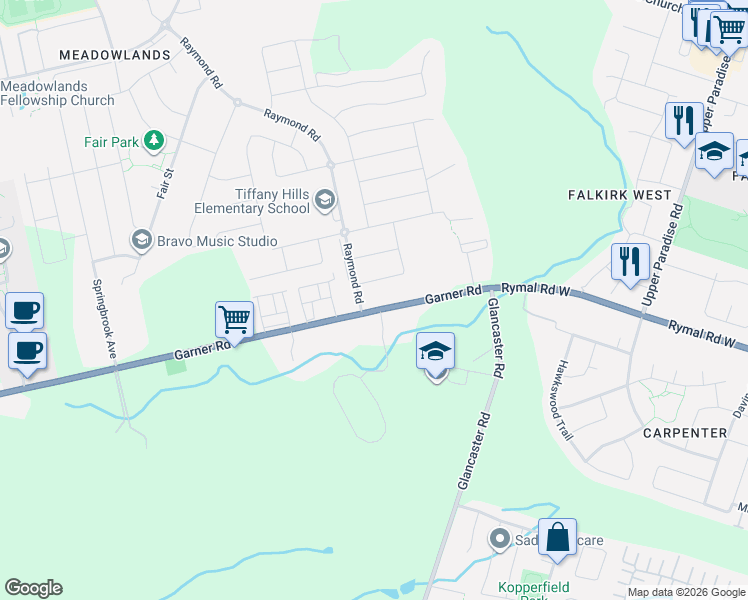 map of restaurants, bars, coffee shops, grocery stores, and more near in Hamilton