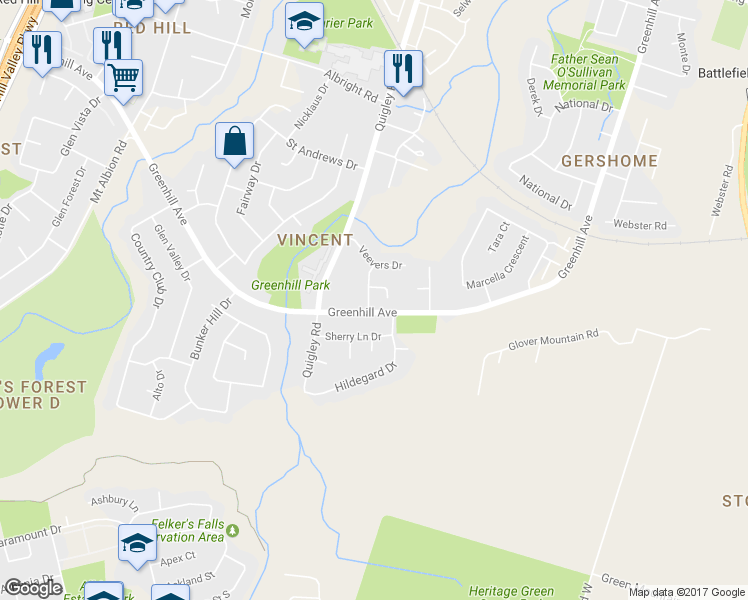 map of restaurants, bars, coffee shops, grocery stores, and more near 6 Ambrose Avenue in Hamilton
